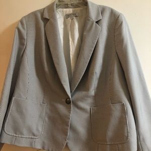 Blue and white striped Women’s blazer, size 16W